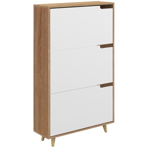 Homcom scarpiera slim legno - homcom,