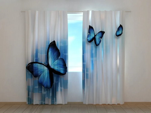 Tende farfalle blu - farfalle,