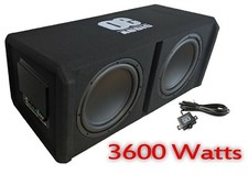 AMPLIFICATORE INTEGRATO 12" DOPPIO TWIN 3600 WATT AMPLIFICATO ATTIVO AUTO SUB WOOFER