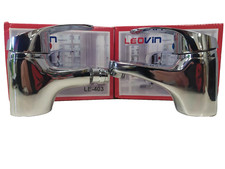 2 RUBINETTI COPPIA MISCELATORE RUBINETTO LAVABO + BIDET BAGNO CROMATO FLESSIBILI