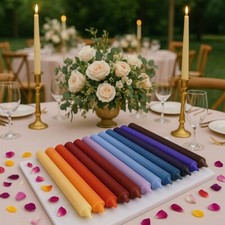 25 candele a bastone 180x22 mm - set candele colorate matrimonio decorazione tavolo candele fatte a mano