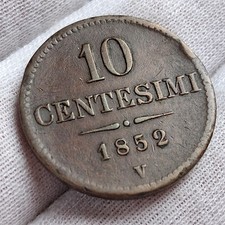Lombardo Veneto Francesco Giuseppe I 10 Cent 1852 Venezia  Raro Lotto 