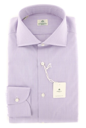 Camicia viola luigi borrelli - camicia,