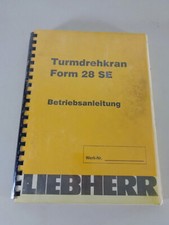 Manuale Operativo Liebherr Gru A Torre 28 SE Edizione 03/1997