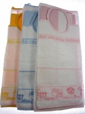 SET ASILO 3 PEZZI (SALVIETTA+BAVAGLIA+SACCHETTO) "FATTORIA" DA RICAMARE