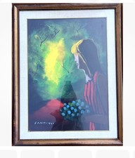 Fantuzzi Eliano.Eccezionale Dipinto Olio su tela. Firma avanti e retro. 50x70 cm