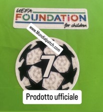 Toppa patch Uefa Foundation + 7 Champions ORIGINALE Sporting ID Milan Calcio