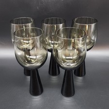 Set 5 Bicchieri Acqua Vino Pomax Belgio Grigio Fumè Modello Keops 8"T LEGGI