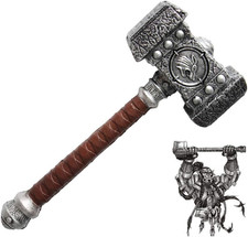 Damdos Halloween Prop Costume Accessories Cosplay Weapons, 54Cm PU Foam Hammer,