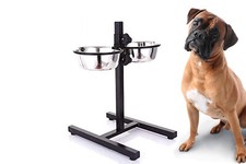 Doppia ciotola cane supporto rialzato regolabile 46x40 alza ciotola cibo