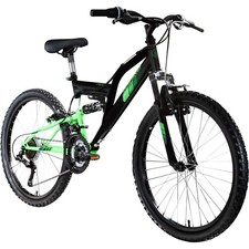 Bicicletta 24 pollici Shimano 18 velocità bicicletta per bambini ragazzo ragazza mountain bike s-verde