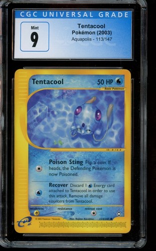 Cgc mint pokemon tentacool - cgc,
