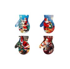 1 PZ GUANTO SOTTOPENTOLA natalizio ceramica con BABBO NATALE 20x25 cm 1C1Z