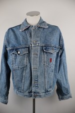 UNIFORM TYPE A-1 GIUBBINO JEANS DENIM GIACCA UOMO TG L MAN JACKET VINTAGE COTONE