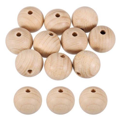 Perline legno naturali - 10,