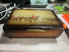 carillon reuge epoca portagioie cofanetto antico anni 40 50 con cavalli caccia