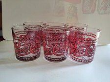 Pepsi Cola set 6 bicchieri in vetro liberty vintage 