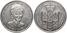 Niue 1 Dollaro 1997 In Ricordo Di Principessa Diana 28.28g, Ø 38.8mm KM# 87
