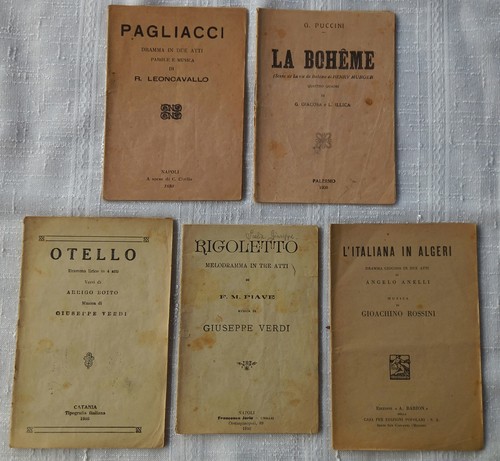 Libretti opera antichi - libretti, d'opera