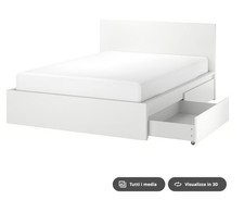 Letto matrimoniale contenitore Malm Ikea 160x200