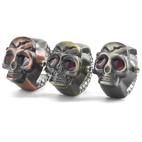 Orologio anello teschio - anello,