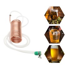 Bobina refrigeratore verme immersione rame homebrew per birra con tubo in silicone