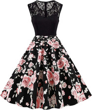 Donna Vestito Vintage Anni 50