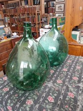 N. 2 Damigiane In Vetro Soffiato A Bocca  Molto Irregolari nella Forma