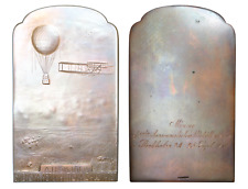 Targa premio P010, Svezia, 1910 Br, Royal Swedish Aviation Club, palloncino, scatola! R!