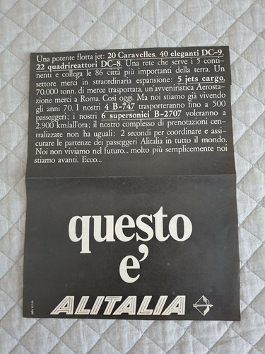 Alitalia pubblicità vintage