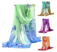 Sciarpa stola georgette perla