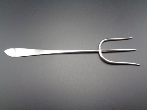 Solid silver bread - silver, fork