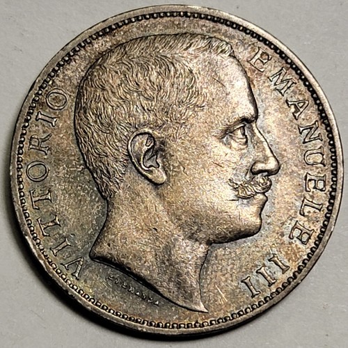 Italy 1906 lire silver - 2,