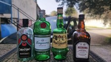 3 Bottiglie Liquori Vuote Anni