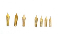 LOTTO DI 7 PENNINI VINTAGE ORO