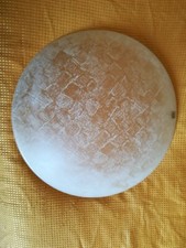 2X Plafoniera vetro opalino? bianco, diametro 40 cm, attacco E27,made in italy