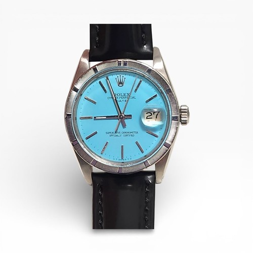 Rolex data 34mm blu turchese - blu,