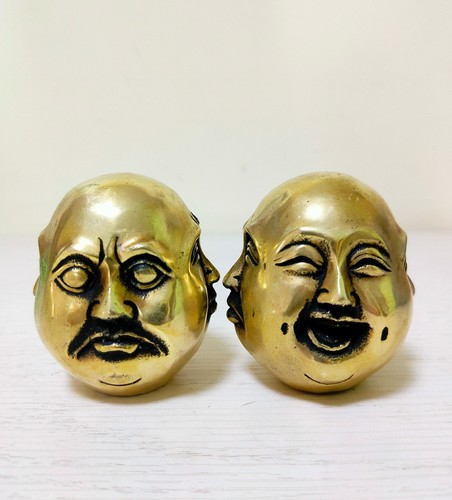 Old gold color faces buddha - old,
