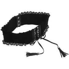  Cintura larga in pizzo da donna, avvolgente, per abiti e gonne, accessorio