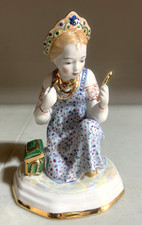 Statuina porcellana Dulevo Alonushka fiaba popolare russa come nuova