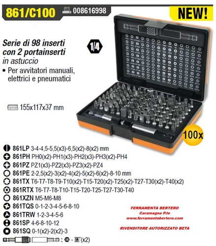 Beta 861 c100 serie inserti - serie,