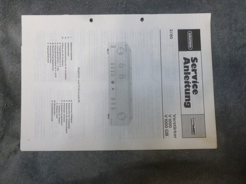 Manuale servizio grundig - grundig, v