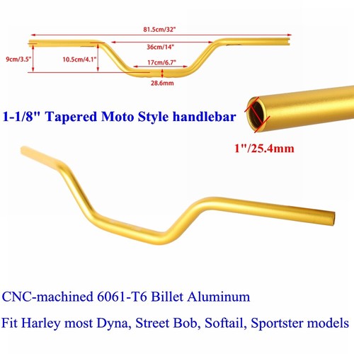 Manubrio tbw curva alta 8 - alta, 1-1/8"
