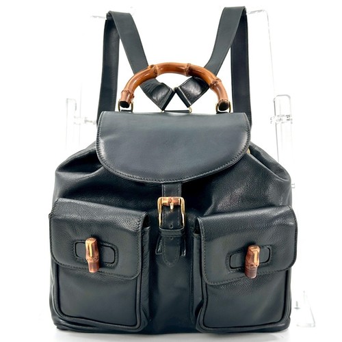 Zaino vintage gucci banboo - banboo, in