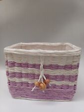 cestino bianco e viola