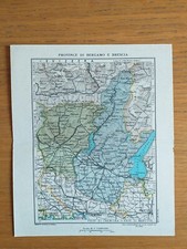 BERGAMO BRESCIA 1934 CARTOLINA POSTALE DOPPIA PUBBLICITARIA CHIMICO FARMACEUTICA