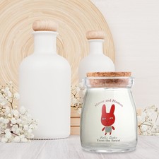 6 pezzi bottiglie di sughero di barattoli di favore di latte budino allo