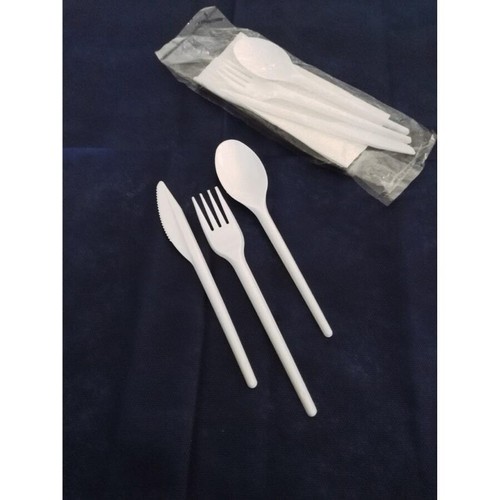 Tris posate plastica 100 pz - plastica,