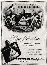PUBBLICITA' 1951 VIDAL PINO SILVESTRE VENEZIA PROFUMO SAPONE BOSCO CERBIATTI