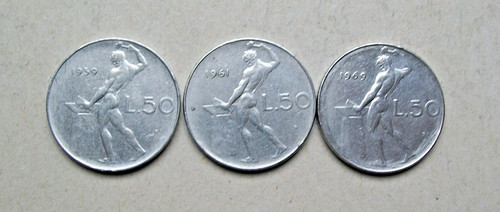 1959 1961 1969 monete - e,